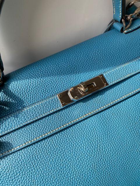 Hermes kelly hot sale blue jean